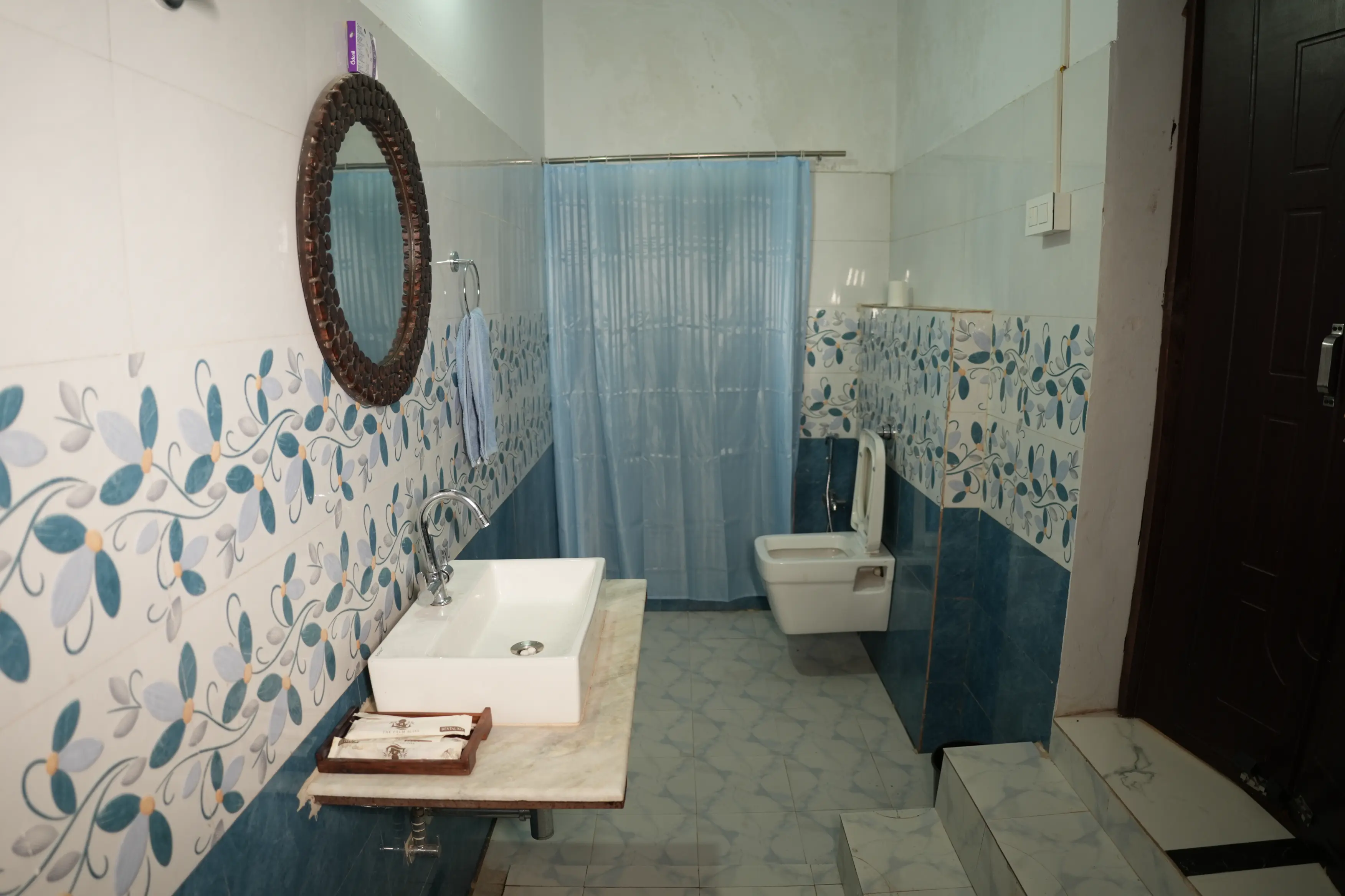 Serene bathroom with natural elements